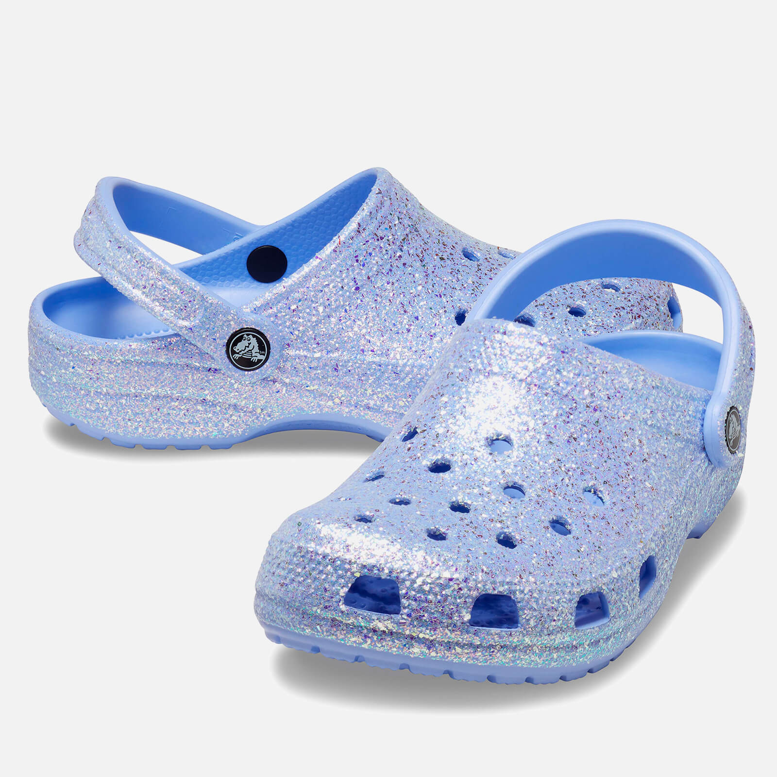 Crocs Women's Glitter Classic Clogs - Moon Jelly - M3/W4