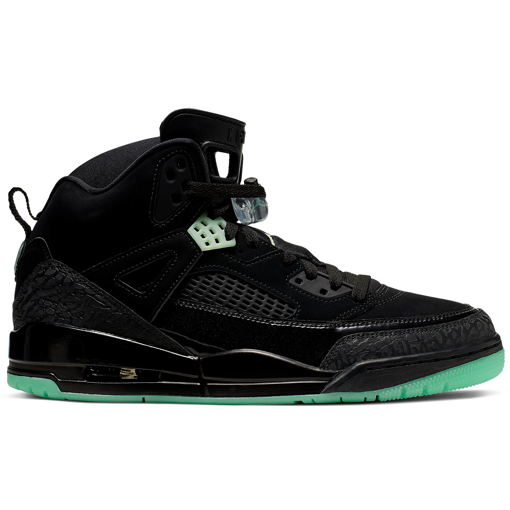 Jordan Spizike Black Green Glow