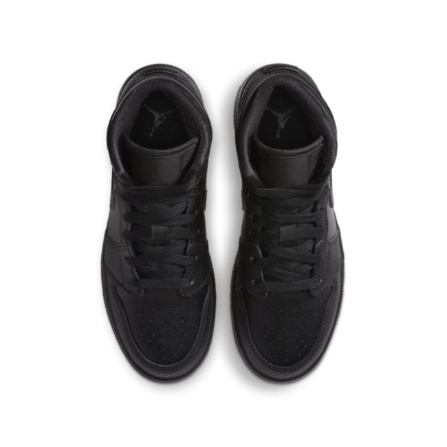 Air Jordan 1 Mid Schuh für ältere Kinder - Schwarz
