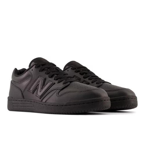 New Balance Herren 480 in Schwarz, Leather, Größe 37.5