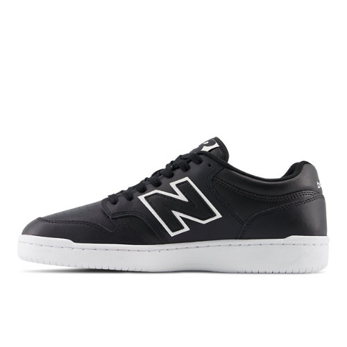 New Balance Herren 480 in Schwarz/Weiß, Leather, Größe 38