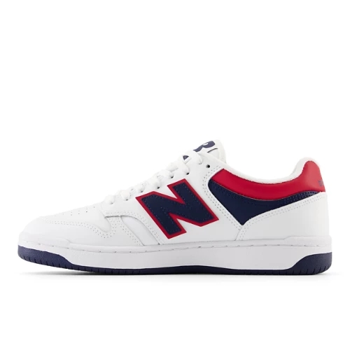 New Balance Men's 480 in Weiß/Blau/Rot, Leather, Größe 36