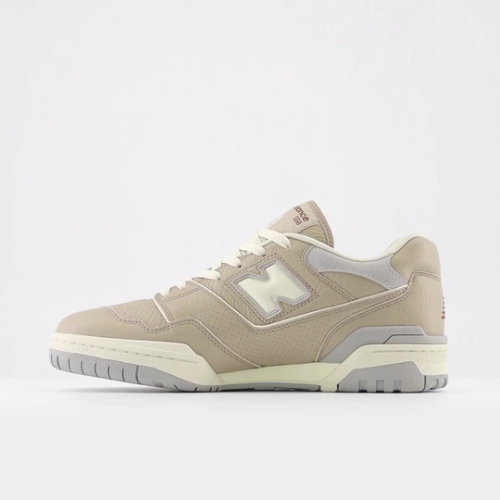 New Balance Herren BB550 in Braun/Beige/Grau/Rot, Leather, Größe 37