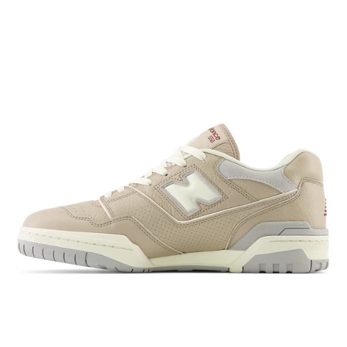 New Balance Herren BB550 in Braun/Beige/Grau/Rot, Leather, Größe 37