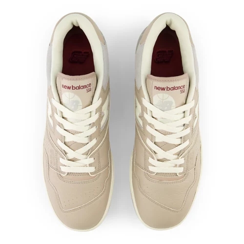 New Balance Herren BB550 in Braun/Beige/Grau/Rot, Leather, Größe 37