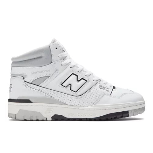 New Balance Herren 650 in Weiß/Grau, Leather, Größe 36