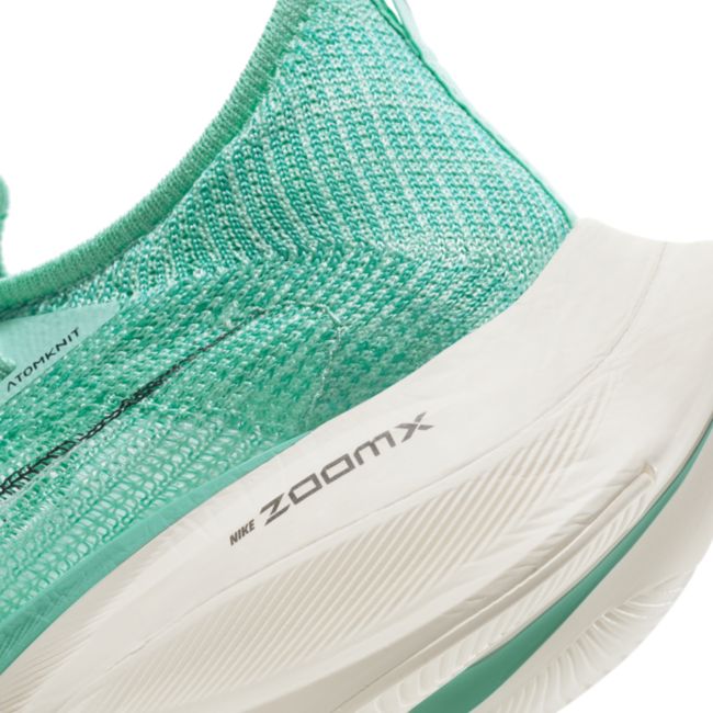 Nike Air Zoom Alphafly NEXT% Flyknit Damen-Straßenlaufschuh für Wettkämpfe - Grün