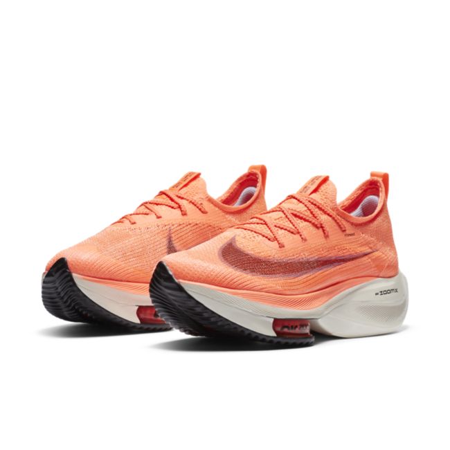 Nike Air Zoom Alphafly NEXT% Flyknit Damen-Straßenlaufschuh für Wettkämpfe - Orange