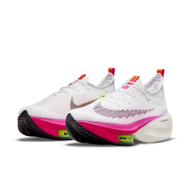 Nike Air Zoom Alphafly NEXT% Flyknit Damen-Straßenlaufschuh für Wettkämpfe - Weiß