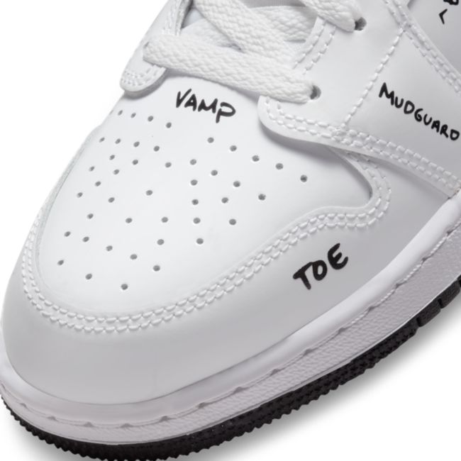 Air Jordan 1 Mid Schuh für ältere Kinder - Weiß
