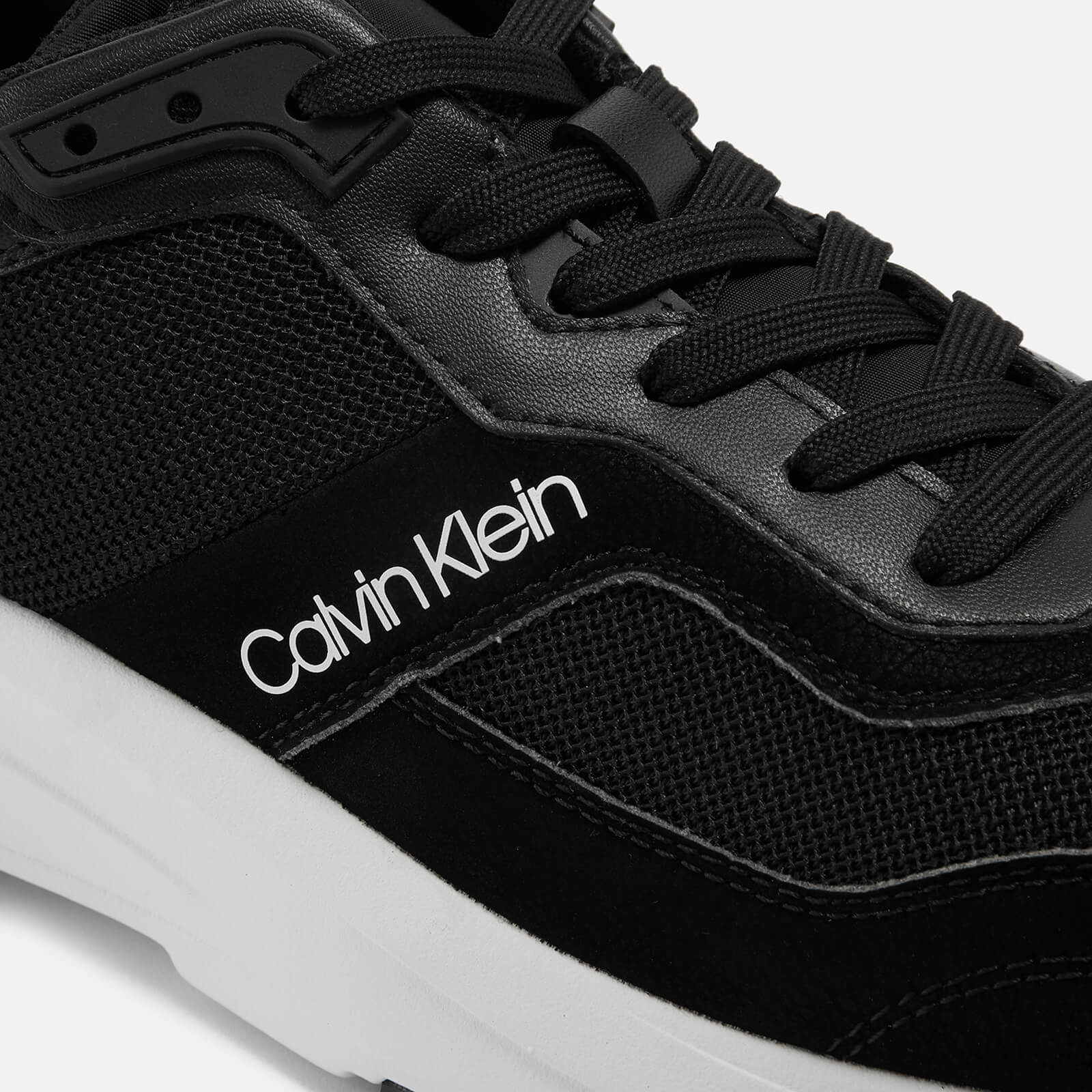 Calvin Klein Men's Suede Low Top Trainers - CK Black - UK 8