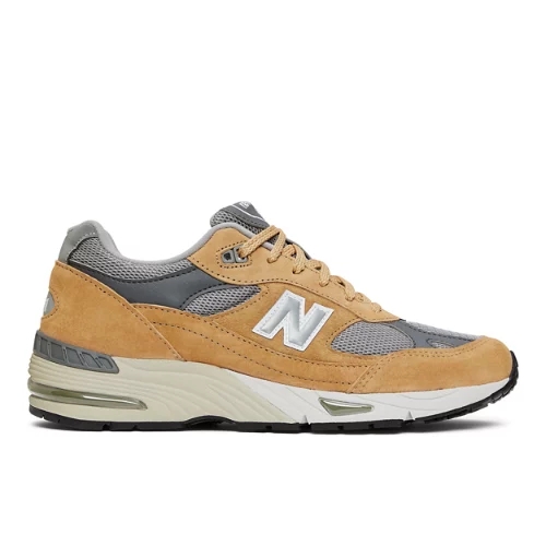 New Balance Herren MADE in UK 991 in Braun/Grau, Suede/Mesh, Größe 40