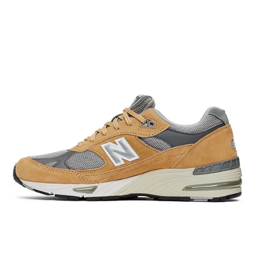 New Balance Herren MADE in UK 991 in Braun/Grau, Suede/Mesh, Größe 40