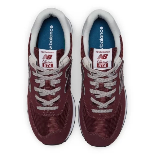 New Balance Herren 574 Core in Rot/Weiß, Suede/Mesh, Größe 42