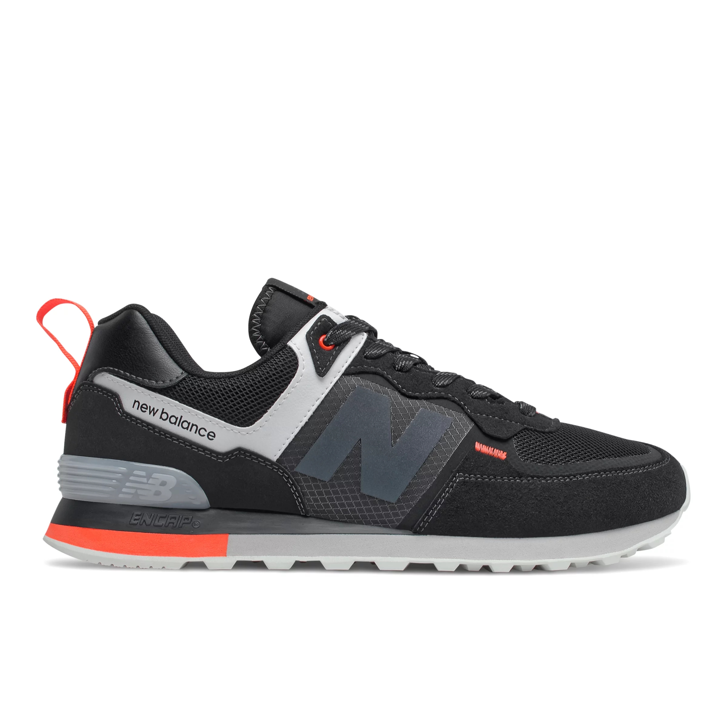 New Balance Herren 574 - Schwarz/Orange, Schwarz/Orange