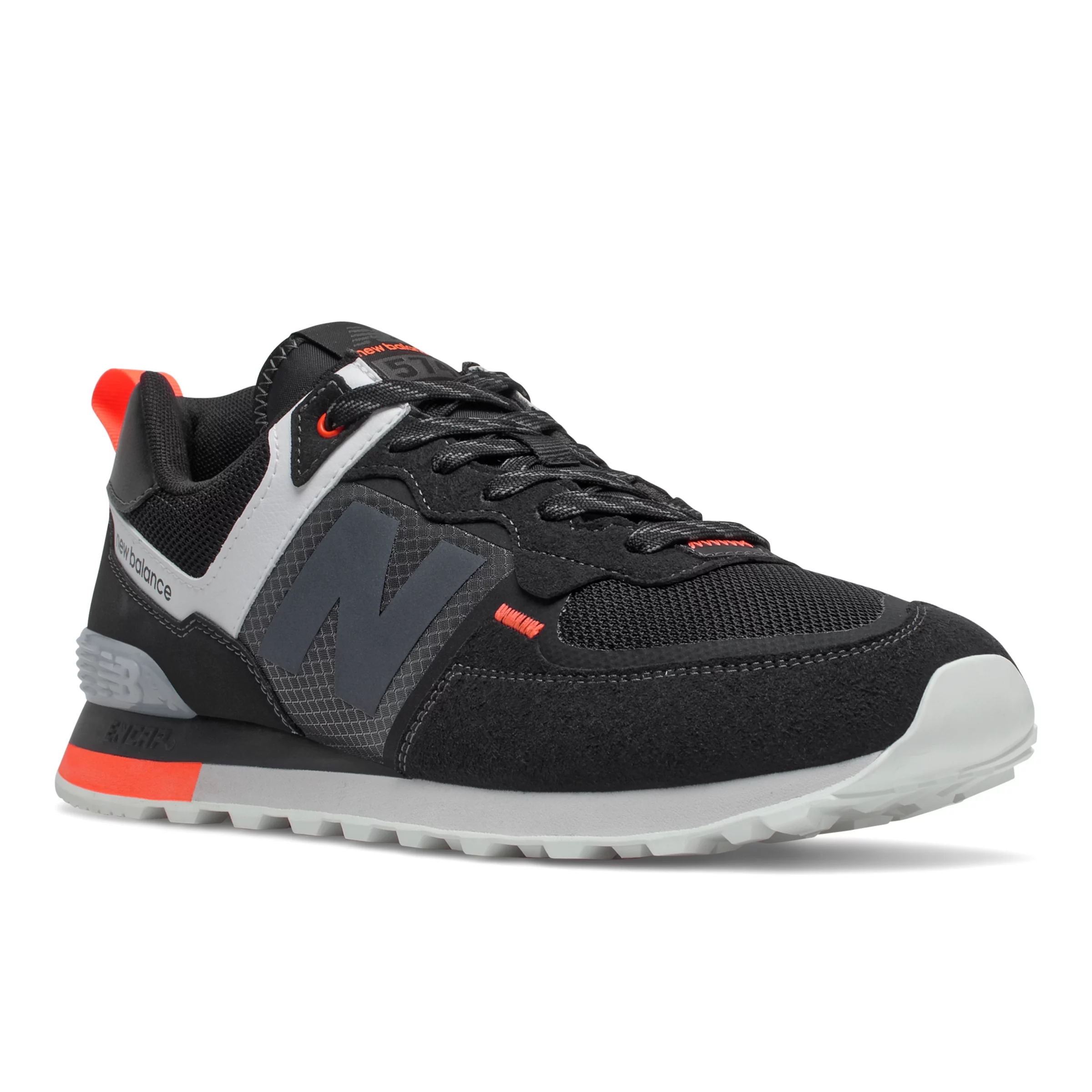 New Balance Herren 574 - Schwarz/Orange, Schwarz/Orange