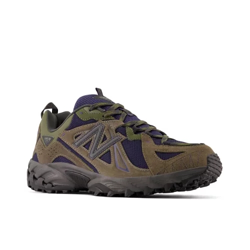 New Balance Herren 610v1 in Grün/Violett/Grau, Suede/Mesh, Größe 43