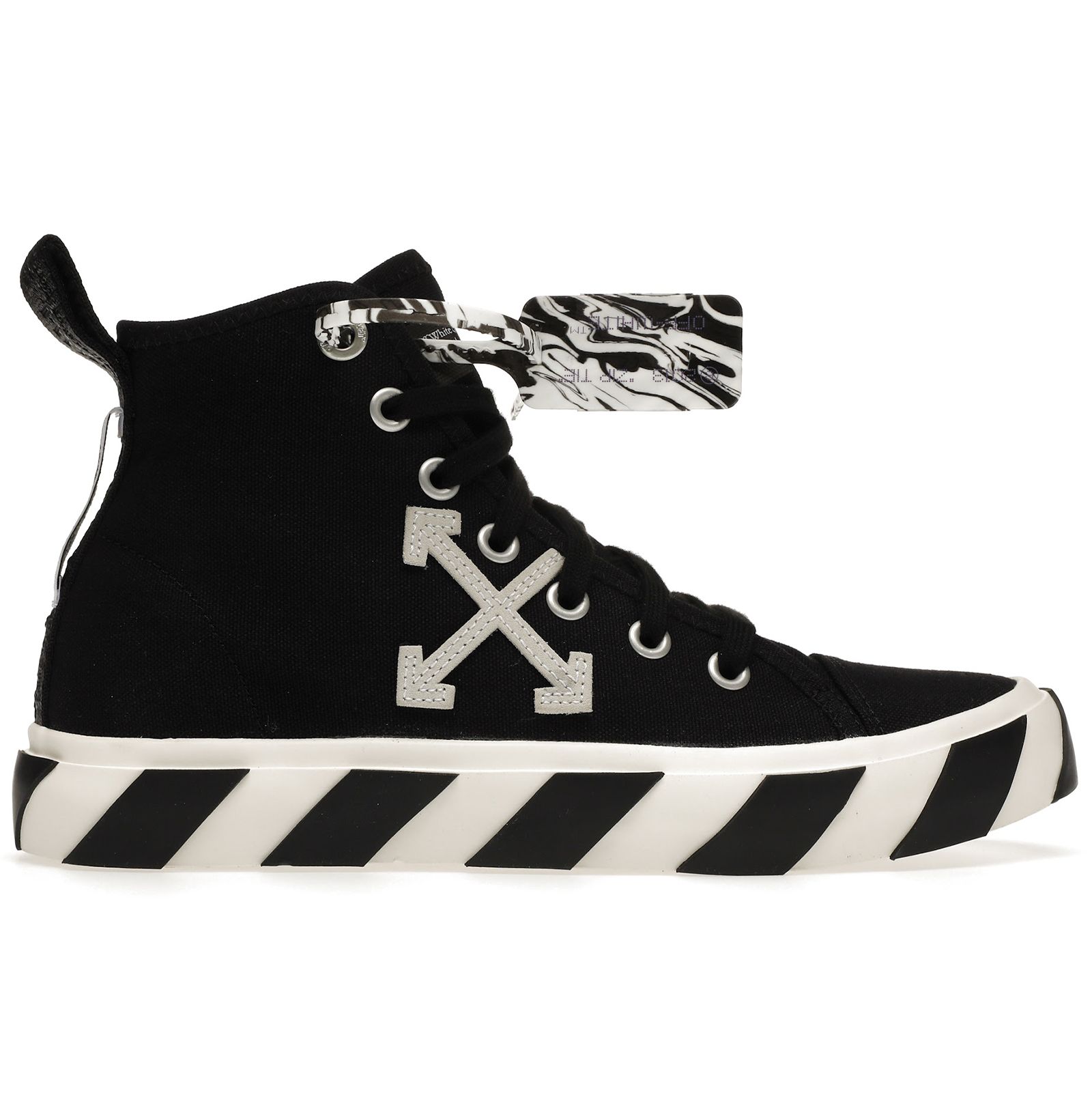 OFF-WHITE Vulcanised Mid Top Black White