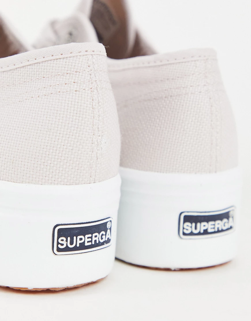Superga – 2790 – Flache Sneaker aus Canvas in Violett-Ash