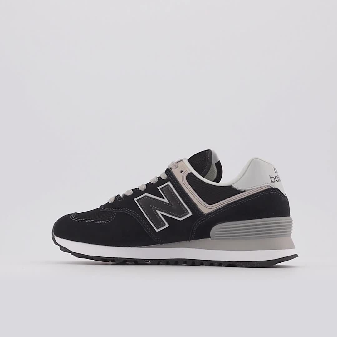 New Balance  Damen 574v3 - Schwarz/Weiß, Schwarz/Weiß